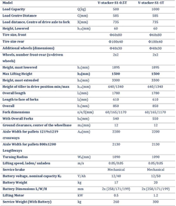รถยกไฟฟ้า500กก. 0.5ตัน1ตัน1500มม. สำหรับโกดังสินค้าในเวียดนาม - Product Image 5