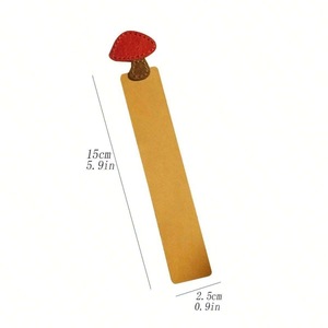 Marcapáginas de Cuero con Forma de Hongo - Marcador de Páginas con Bloques de Color para Libros y Organización de Lectura, Sujeta Páginas Portátil para Lectura Diaria - Product Image 5