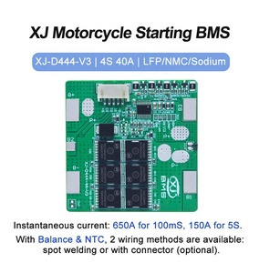 ชุดควบคุมแบตเตอรี่มอเตอร์ไซค์ XJ BMS Startup 4S 40A 12V 14V สำหรับสตาร์ทมอเตอร์ไซค์ แบตเตอรี่ลิเธียม NMC 3.2V 3.7V พร้อมระบบ NTC Balance พอร์ตเดียวกัน - Product Image 3