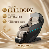 Fauteuil de massage de luxe 4D, fauteuil de massage à gravité zéro, fauteuil inclinable Shiatsu pour tout le corps, pliable, luxe pour la maison et le salon, garantie de 2 ans