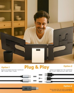 Extensor de Pantalla Triple para Portátil de 16 Pulgadas 16:10, <span class=keywords><strong>Monitor</strong></span> Portátil IPS de 1200P, Compatible con Conexión <span class=keywords><strong>Tipo</strong></span>-<span class=keywords><strong>C</strong></span>/USB-A, Plug and Play, para Portátiles de 13-17 Pulgadas - Product Image 2