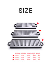 Plaque de cuisson en fonte robuste 20-50 cm - Plaque de cuisson plate pré-assaisonnée pour induction, cuisinière à gaz et four, usage commercial et domestique