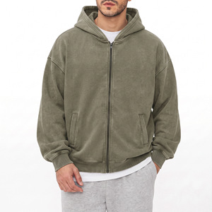 <span class=keywords><strong>Sudadera</strong></span> con capucha de felpa francesa de 320 g/m² con cremallera, estilo oversize y hombros caídos, lavado ácido, Colección American High Street 2026 - Product Image 2