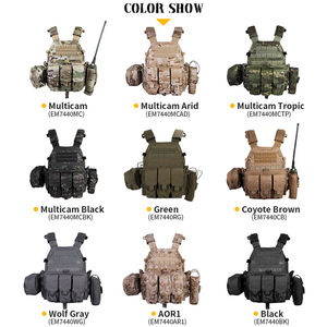 سترة Emersongear تكتيكية مموهة من نايلون كوردورا 500D، حاملة صفائح وعتاد قتالي بنمط LBT6094A - Product Image 6