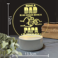 Lampe de table 3D LED en acrylique sans fil pour la décoration de la maison
