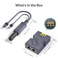 Adaptador POE Mini Starlink 3 en 1 de 150W, Switches de Red, HUB, Cargador de Energía, Cable CAT6, Conector RJ45 para Piezas de Telecomunicaciones para Automóviles