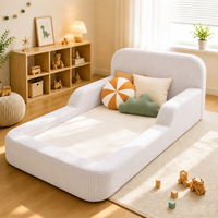 Lit pour tout-petit personnalisé avec logo OEM, confortable, mousse hautement élastique CertiPUR-US, sans armature, compressé sous vide, lavable en machine, pour chambre à coucher