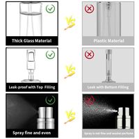 Flacon pulvérisateur de parfum de voyage rechargeable de 10 ml, en verre, à remplissage par le haut, pour reconditionnement de parfums
