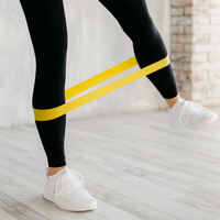 Jeu de mini bandes à boucle de fitness avec logo personnalisé Bandes de résistance pour exercices de yoga à haute élasticité Entraînement portable