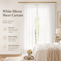Rideaux à œillets unis en polyester, transparents, de luxe, modernes, toutes saisons, adaptés aux animaux domestiques, pour salon et chambre à coucher