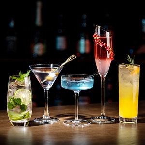 Verres à cocktail personnalisés en cristal soufflé à la main, verres à martini, coupes, verres à highball pour bar et fêtes - Product Image 3