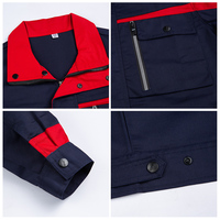 Ensemble de vêtements de travail, veste et pantalon, directement de l'usine, logo personnalisé, combinaison de chantier, salopette, vêtements de réparation automobile, vêtements de travail