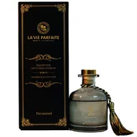 Diffuseur de parfum en verre artisanal Parilan, durable, avec fleurs séchées et rotin, 100 ml, parfum d'ambiance pour la maison, cadeau, 2 mois sans alcool