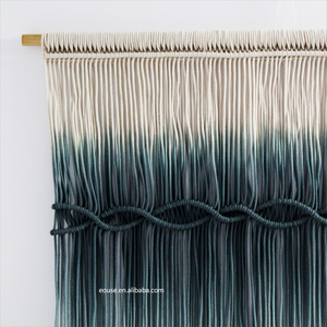 Vert Bleu Teinture Macramé Tenture Murale Tissé À La Main Boho Macramé <span class=keywords><strong>Mural</strong></span> DIY pour La Maison Hôtel Restaurant Décor - Product Image 6