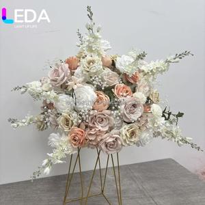 Bola de Flores LEDA de Alta Calidad, 50 cm, Rosas Rosadas, Hortensias, Centro de Mesa para Bodas - Product Image 6