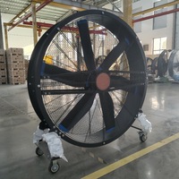 Ventilateur industriel puissant à 6 pales en alliage d'aluminium, 750W, multi-tension, faible bruit, pour atelier, usine, terrain de basket-ball, refroidissement puissant, magnétique