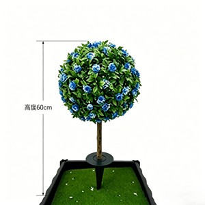 Elegant <b>Layered</b> Tower Rose Floral Orb with sturdy ground stake <b>base</b> for garden border patio walkway wedding outdoor - Product Image 2