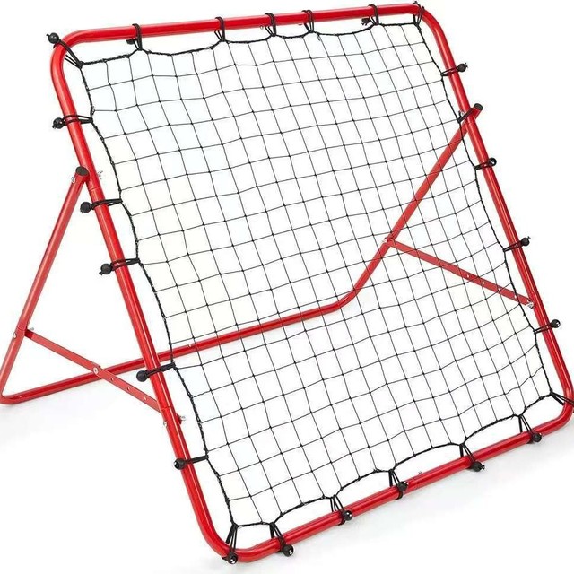 Adjustable Portable Soccer Rebounder Net Ball Kickback Training Goal Multi-Sport