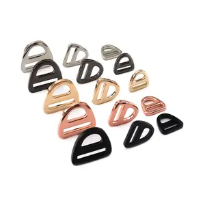 Colored Triangle Buckle Zinc Alloy Adjustable Underwear Hanging Buckle Round Hole Connecting D Ring Buckles