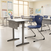 Bureau et chaise scolaires laminés des Émirats arabes unis, mobilier scolaire, table et chaise pour étudiants
