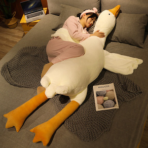 Almohada de Peluche de Ganso Blanco Grande al por Mayor para Regalos de Cumpleaños, Juguete para Dormir, Muñeco de Compañía Pato - Product Image 6