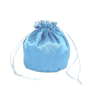 Pochette à cordon personnalisée à fond rond avec doublure en satin double couche pour bijoux et emballages cadeaux - Product Image 1