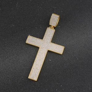 Collier Croix de Jésus Bling Bling Micro-Pavé CZ, Bijou Rap Simple et Tendance, Vente Chaude - Product Image 4