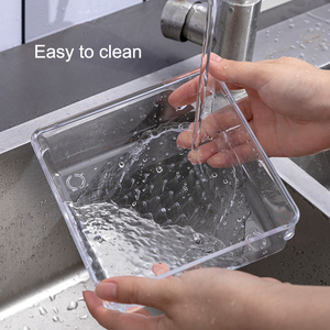 25 Pcs Rõ Ràng Nhựa Ngăn Kéo Tổ Chức Thiết Lập 4-Kích Thước Không Trượt Lưu Trữ Container Cho Nhà - Product Image 4