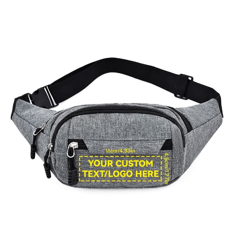 Unisex Sports Fanny Pack Waist Belt Bag Zipper