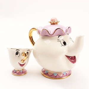 Service à café <span class=keywords><strong>La</strong></span> <span class=keywords><strong>Belle</strong></span> <span class=keywords><strong>et</strong></span> <span class=keywords><strong>la</strong></span> Bête en porcelaine, service à thé en céramique de dessin animé, Mme Potts <span class=keywords><strong>et</strong></span> Chip, luxe - Product Image 6