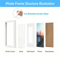 Cadre photo en bois MDF durable, moderne et écologique, imprimé UV, pour montage mural (4x6 / 5x7 / 6x8 pouces)