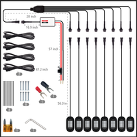 Luces LED RGB de Neón de Alto Brillo para Rocas, Kit de Iluminación Exterior para Automóviles, Impermeable IP65, con Control por Aplicación, Venta al por Mayor