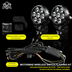 Faro LED de Aluminio Resistente para Motocicletas <span class=keywords><strong>Ducati</strong></span>, Harley, Honda, Todoterreno, Aventura, Impermeable, Luz Antiniebla - Product Image 2
