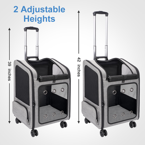 Mochila extensible con ruedas <span class=keywords><strong>para</strong></span> mascotas, mochila <span class=keywords><strong>para</strong></span> <span class=keywords><strong>perros</strong></span> pequeños, gatos medianos, mochila <span class=keywords><strong>para</strong></span> cachorros y <span class=keywords><strong>perros</strong></span> - Product Image 2
