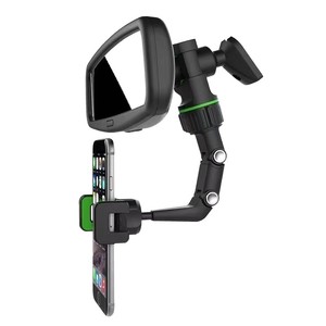 Car Rearview Mirror Phone Holder <b>Clip</b> On Auto Clamping Windshield Mount For Navigation And Rear Seat Photography - Product Image 5
