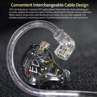 KZ EDX Lite 1DD Dynamic In-ear Monitoring HIFI Musik Headphone Berkabel untuk Game, Olahraga, DJ, Panggung, dan Kantor