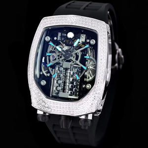 Reloj de Pulsera Mecánico Automático de Lujo de Alta Calidad para Hombre, Estilo Hip Hop, con Incrustaciones de Diamantes, Esfera de 41 mm, Eta - Product Image 6