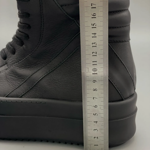 High Quality Unisex Retro High-top Lace-up <b>Sneakers</b> Genuine <b>Leather</b> Mesh Breathable - Product Image 5