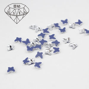 ASFA03 Strass thermocollants en forme de papillon 5*6 MM pour machine à thermocoller, pour la décoration de vêtements en cristal thermocollant - Product Image 5