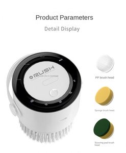 Multifunctional Handheld Wireless Electric Cleaning Brush Plastic <b>Handle</b> <b>Sponge</b> Brush Portable for Household Kitchen Bathroom - Product Image 6