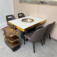 Ensemble de table et chaises commerciales multifonctionnelles pour restaurant, mobilier de salle à manger intelligent pour traiteur, idéal pour les fêtes, les barbecues et les hot pots (OEM/ODM)