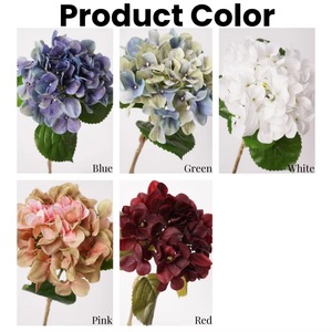 Hortensias Artificiales de Tela de Seda de Alta Calidad al por Mayor, Flores de Hortensia Azules de 61 cm de Largo para Decoración de Bodas - Product Image 3