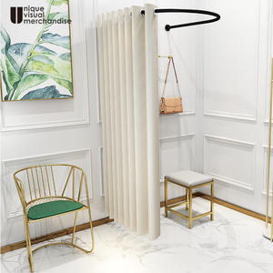 Support d'affichage mural rond <span class=keywords><strong>en</strong></span> métal pour cabine d'essayage, cabine d'essayage portable multicolores pour magasins de vêtements. - Product Image 5