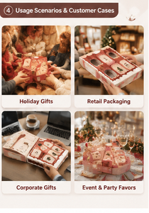 Custom Holiday Rigid Board Packaging with Inner Gift <b>Boxes</b> and Protective Tray for Retail Brands Christmas Gift <b>Box</b> <b>Set</b> - Product Image 3
