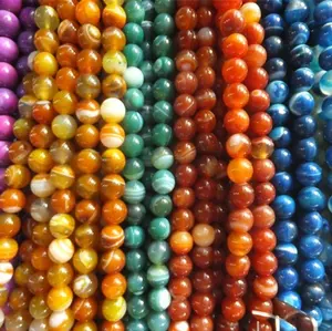 Round Gemstone Beads Loose Beads 4ミリメートルto12mm、Amethyst Agate Turquoise Lapis Natural Bead