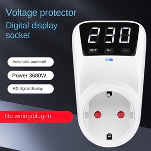 Enchufe de Protección de Alto/Bajo Voltaje Estándar Europeo Zhengxing Digital HLP01 para Refrigerador y Aire Acondicionado, Protección Contra Bajo Voltaje - Product Image 1