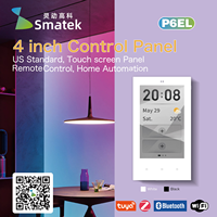 Passerelle Zigbee sans fil Tuya Smart Home avec panneau de commande d'affichage de 4 "pour les bâtiments pour contrôler l'interrupteur mural