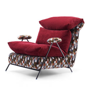 Fauteuil individuel de salon rembourré en duvet, style italien rétro, luxe léger, <span class=keywords><strong>design</strong></span> haut de gamme, personnalisation transfrontalière - Product Image 1