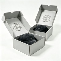 Boîte d'expédition personnalisée pour casquettes de baseball avec insert, en carton brun et style feuille d'aluminium