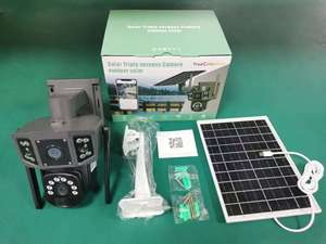 Caméra de sécurité extérieure à énergie solaire WIFI V380PRO 2K en circuit fermé à double objectif Caméra de sécurité CCTV dôme étanche 2K Détection humaine - Product Image 6